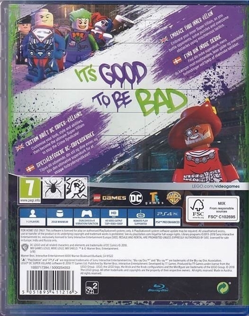 Lego - DC Super Villains - PS4 (A Grade) (Genbrug)